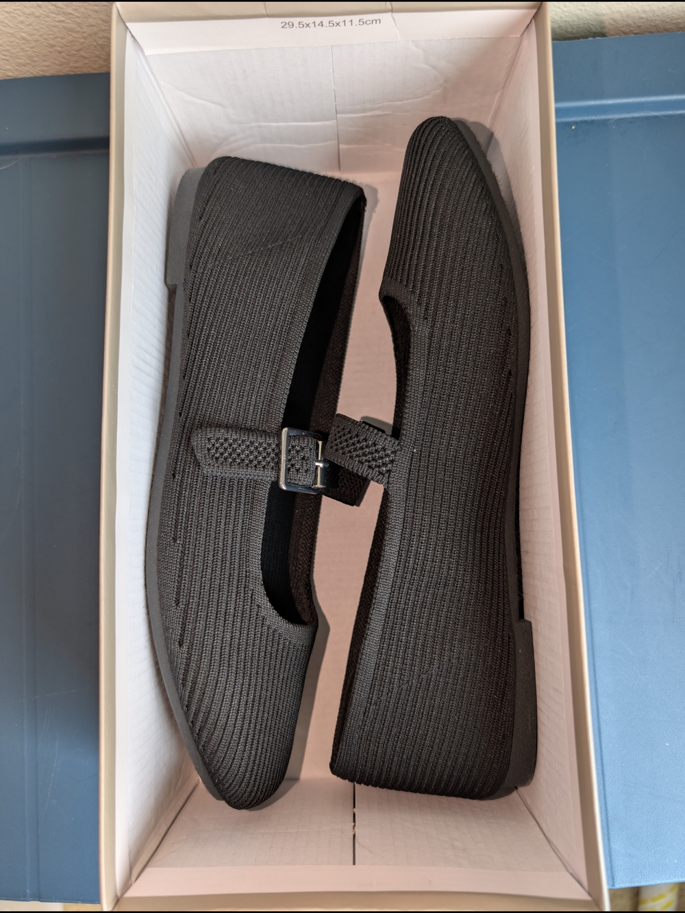 MIA Black Knit Slip-On Flats Women's Size 9